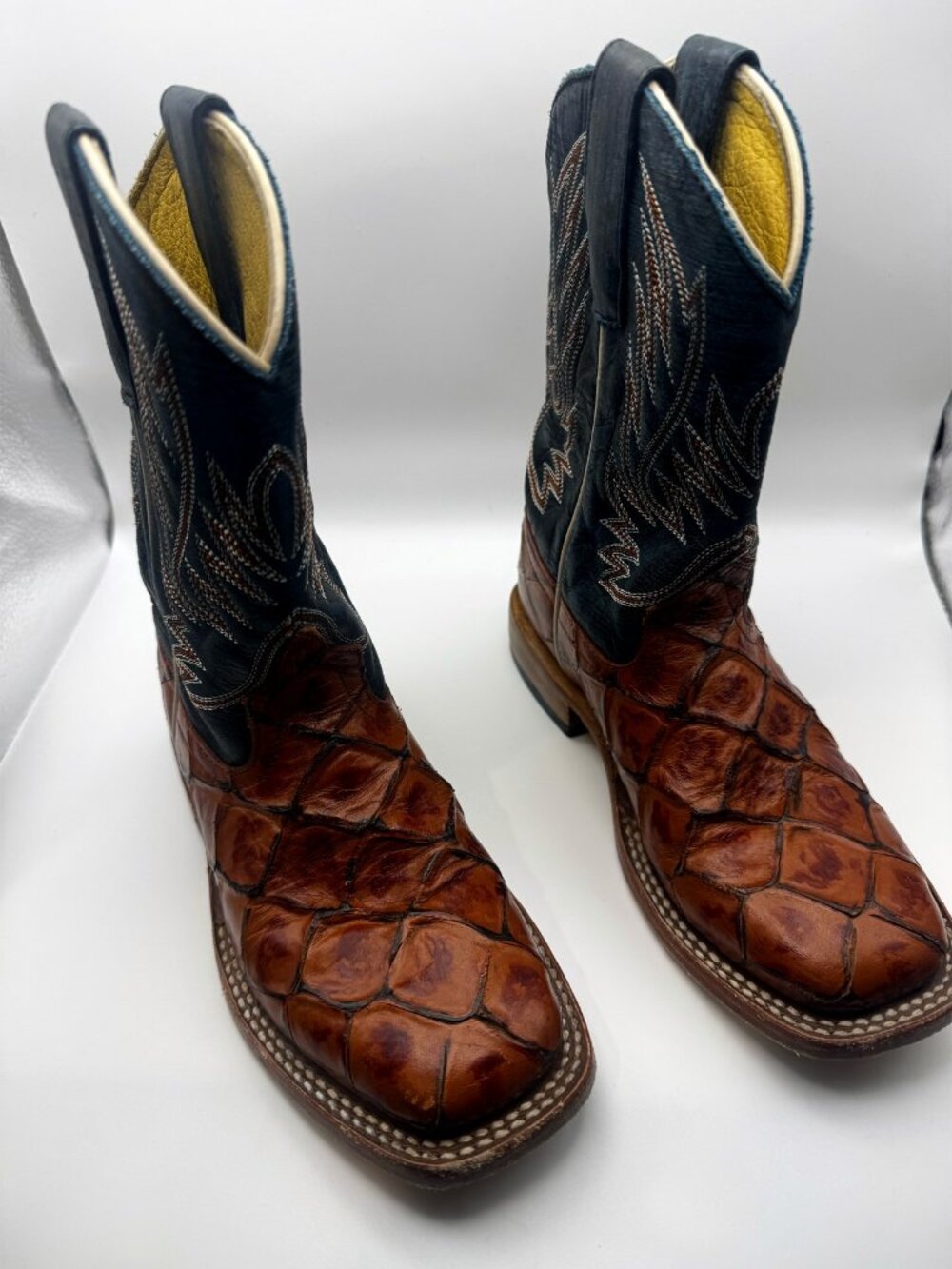 HP Horse Power Kids 13 Little Kid Youth Cowboy Boots Square Toe Big Bass Western